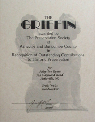 Griffin Historic Restoration Award 2006